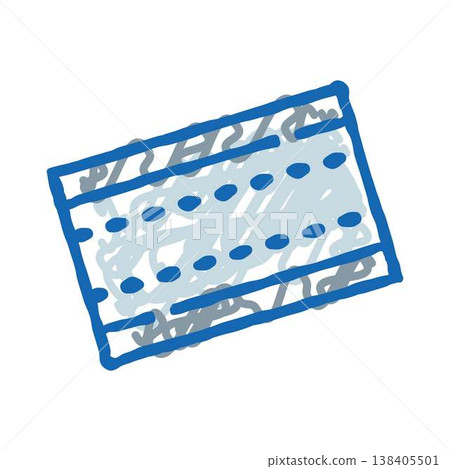 First aid adhesive plaster bandage doodle drawing First aid adhesive plaster bandage doodle drawing 138405501