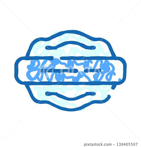 Doodle drawing representing fast food bread sandwich 138405507