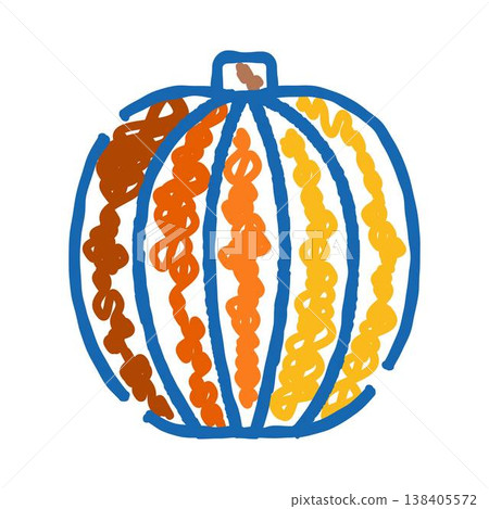 Pumpkin doodle art drawing for autumn season Pumpkin doodle art drawing for autumn season 138405572