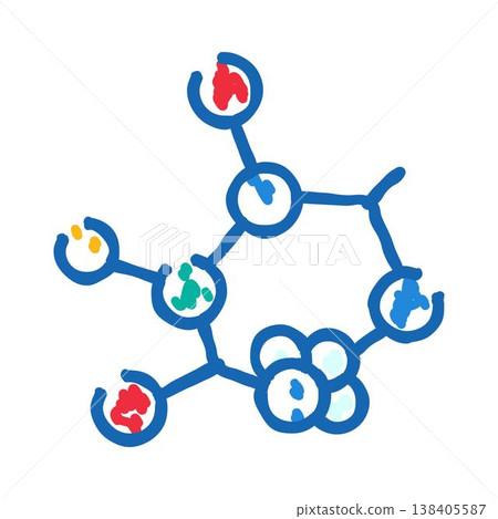 Abstract science molecule structure with connected elements Abstract science molecule structure with connected elements 138405587