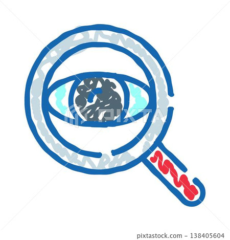 Magnifying glass focusing on human eye Magnifying glass focusing on human eye 138405604