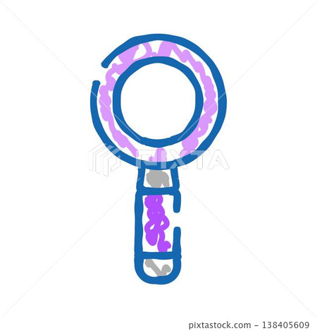 Magnifying glass illustration for research and investigation Magnifying glass illustration for research and investigation 138405609