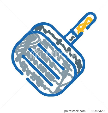 Ashtray full of cigarette butts hand drawn doodle 138405653