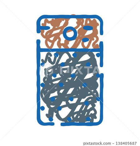 Eraser tool drawing line art icon doodle Eraser tool drawing line art icon doodle 138405687