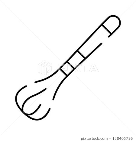 Whisk kitchen utensil line art icon for baking 138405756