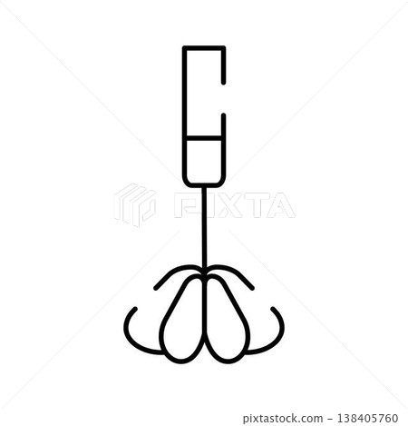 Hand beater line icon for kitchen appliances 138405760