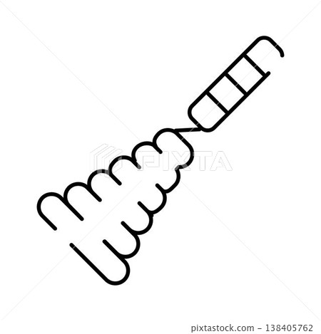 Honey dipper kitchen utensil outline icon design 138405762