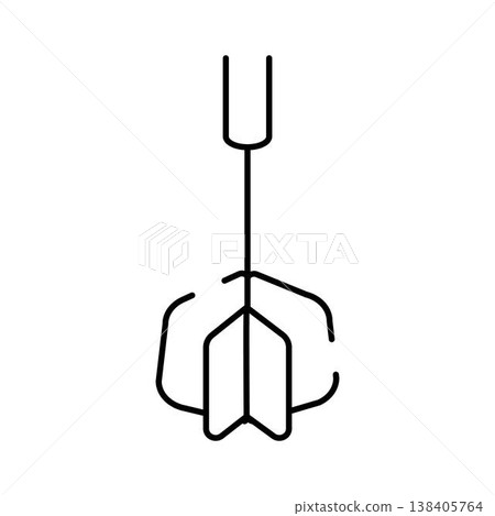 Kitchen appliance hand mixer whisk outline icon Kitchen appliance hand mixer whisk outline icon 138405764
