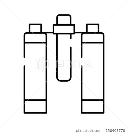 Water filter system cartridges outline line icon Water filter system cartridges outline line icon 138405778