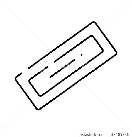 Adhesive bandage outline icon for medical treatment 138405886