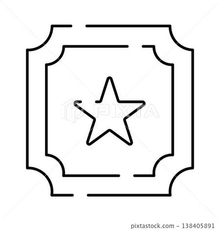 Admission ticket with star for event entry Admission ticket with star for event entry 138405891