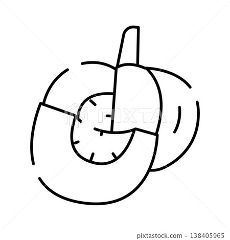 Fruit outline icon line drawing minimalist design Fruit outline icon line drawing minimalist design 138405965