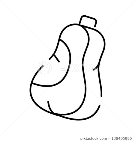 Butternut squash line art illustration for cooking concepts Butternut squash line art illustration for cooking concepts 138405990