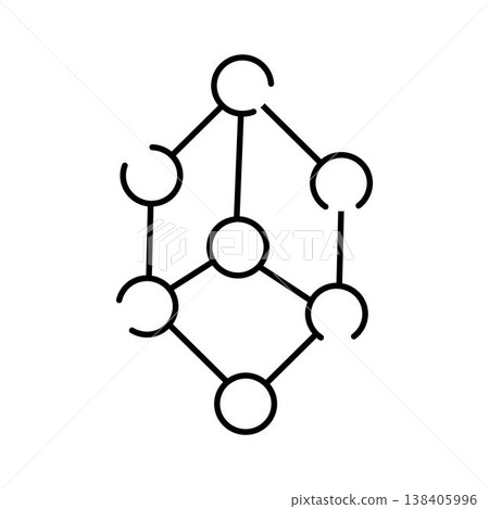 Digital network structure connecting nodes in abstract concept Digital network structure connecting nodes in abstract concept 138405996