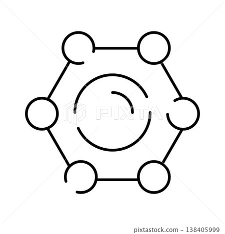 Molecule structure icon representing science, chemistry, and technology Molecule structure icon representing science, chemistry, and technology 138405999