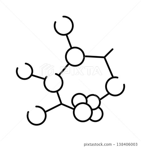 Molecular structure with atom bonding in chemistry science Molecular structure with atom bonding in chemistry science 138406003