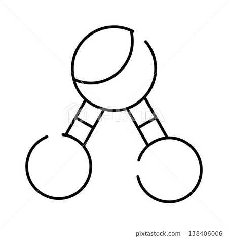 Molecule structure icon representing science study technology Molecule structure icon representing science study technology 138406006