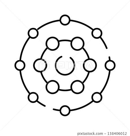 Antioxidant molecule structure protecting body health icon 138406012