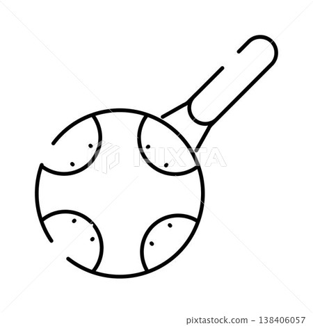 Pancake cooking pan line art icon breakfast 138406057