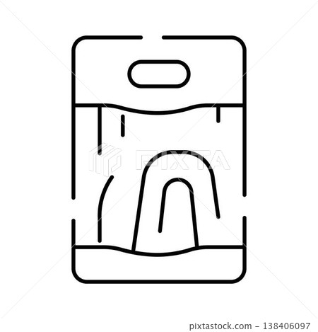Cutting board kitchen utensil line art icon design Cutting board kitchen utensil line art icon design 138406097