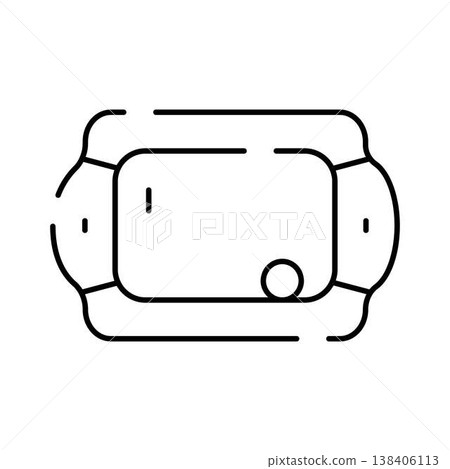 Retro handheld video game console device icon 138406113