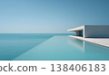 Luxury Minimalist Infinity Pool Overlooking Sea 138406183