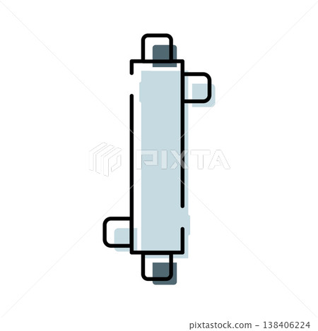 Condenser tube chemical laboratory equipment icon illustration Condenser tube chemical laboratory equipment icon illustration 138406224