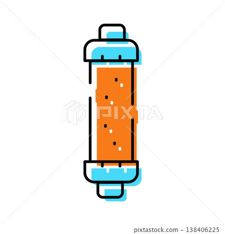Water filter cartridge for liquid purification icon Water filter cartridge for liquid purification icon 138406225