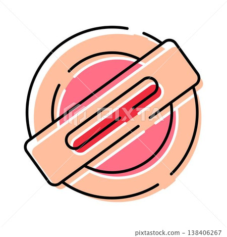 Adhesive bandage patch on skin injury treatment Adhesive bandage patch on skin injury treatment 138406267