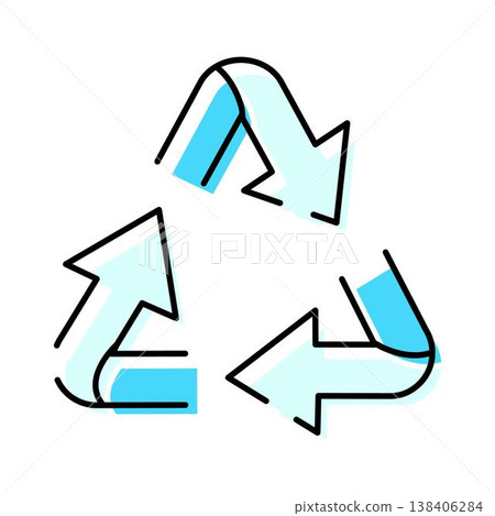 Recycling symbol reflecting ecological awareness and environmental care Recycling symbol reflecting ecological awareness and environmental care 138406284