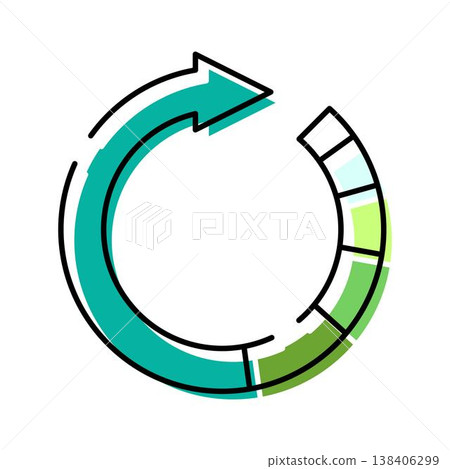 Refresh loading circle icon update progress 138406299