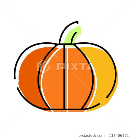 Orange pumpkin vegetable for autumn harvest celebration Orange pumpkin vegetable for autumn harvest celebration 138406301