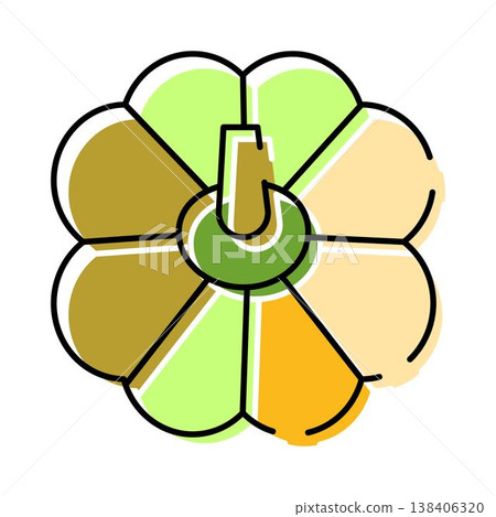 Pumpkin top view with squash vegetable concept 138406320