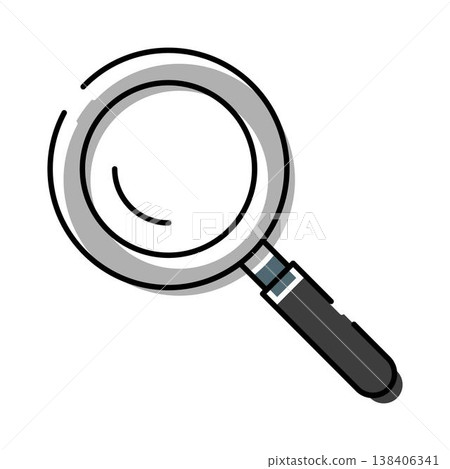 Magnifying glass icon representing searching and discovery 138406341