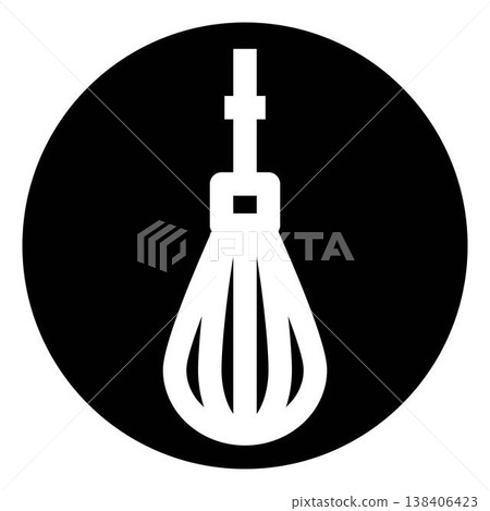 Whisk kitchen utensil for mixing ingredients icon Whisk kitchen utensil for mixing ingredients icon 138406423