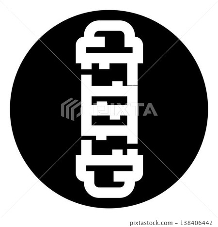 Abstract industrial cylinder icon simple graphic design Abstract industrial cylinder icon simple graphic design 138406442