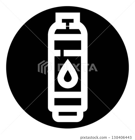 Gas cylinder icon illustrating energy fuel storage 138406443