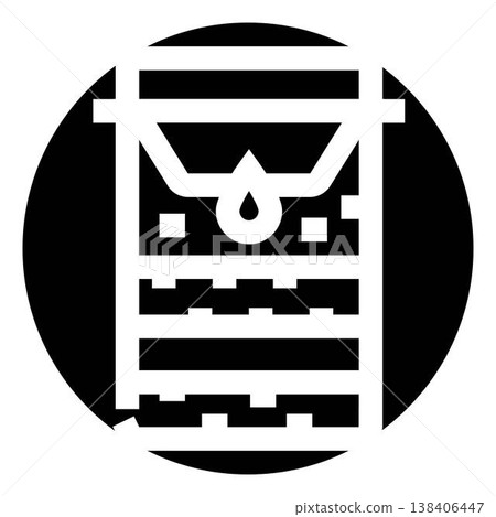 Traditional water well collecting groundwater icon design 138406447