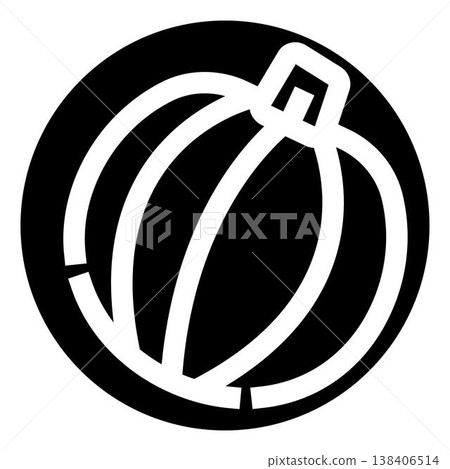 Onion or garlic bulb icon with stem 138406514