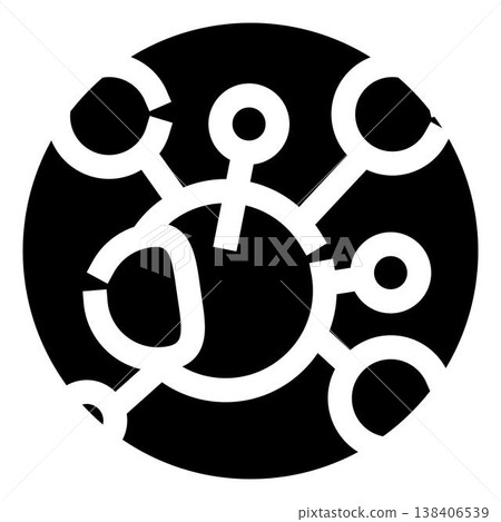 Abstract network connection icon communicating digital technology 138406539