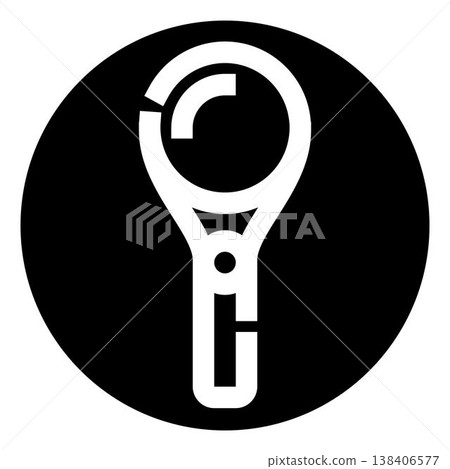 Magnifying glass icon conducting search and investigation Magnifying glass icon conducting search and investigation 138406577