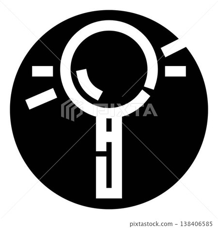 Magnifying glass icon searching for new insights Magnifying glass icon searching for new insights 138406585