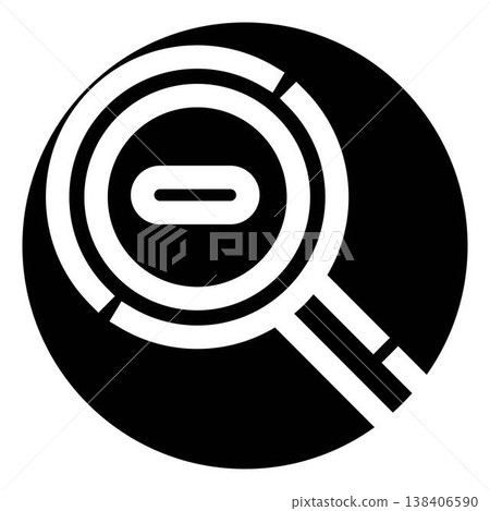 Zoom out magnifying glass search interface icon 138406590