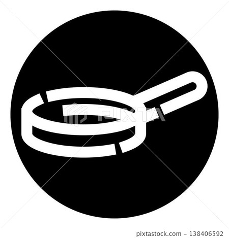 Magnifying glass icon searching for information and exploring 138406592