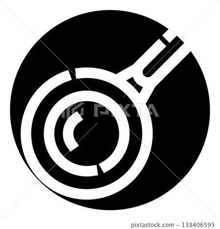 Black and white circular maze learning concept 138406595