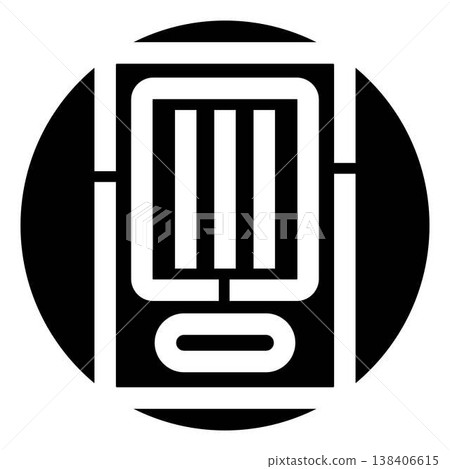 Vending machine icon offering snacks and drinks Vending machine icon offering snacks and drinks 138406615