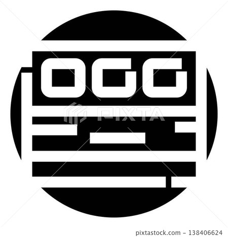 Ogg multimedia container format icon concept 138406624