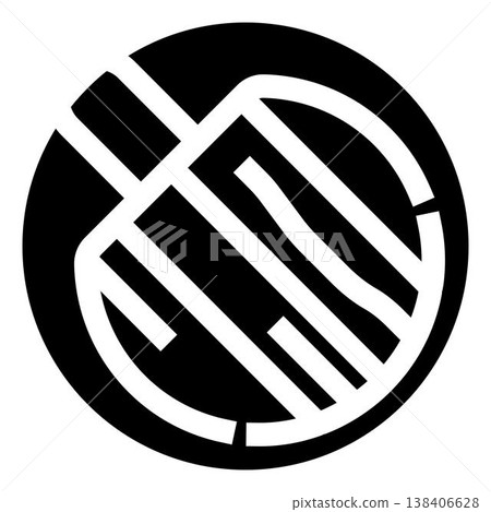 Abstract geometric black and white circle illustration Abstract geometric black and white circle illustration 138406628