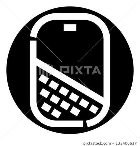 Mobile device with keypad displaying communication technology 138406637