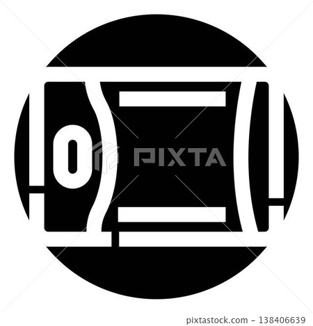 Banknote with zero value glyph icon 138406639